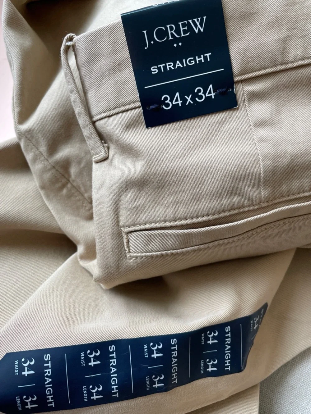 J. Crew Men's‎ Straight Fit Original Chino Pant in Burnished Khaki 34 x 34